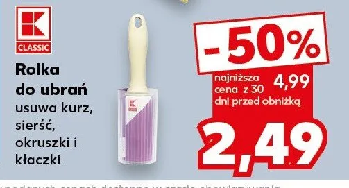 Rolka do ubrań usuwa kurz, sierść, okruszki i kłaczki promocja w Kaufland