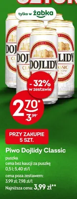Piwo puszka promocja w Żabka