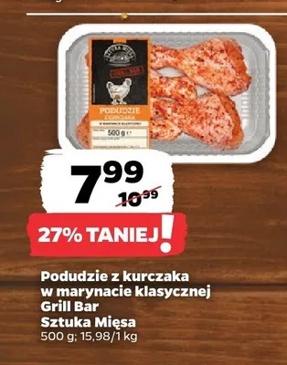 Podudzie z kurczaka w marynacie klasycznej Grill Bar Sztuka Mięsa promocja w Netto