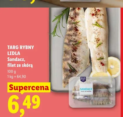 Sandacz filet ze skórą Targ Rybny Lidla promocja w Lidl
