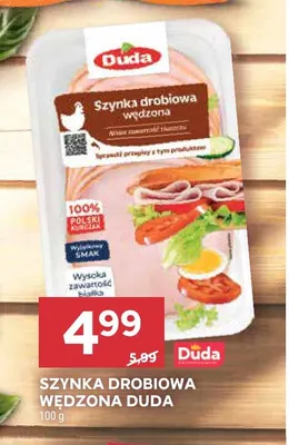 Szynka drobiowa wędzona Duda promocja w Stokrotka
