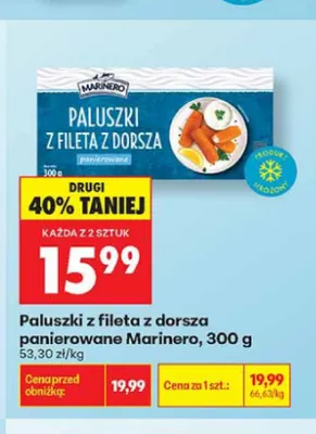 Paluszki z fileta z dorsza panierowane Marinero promocja w Biedronka