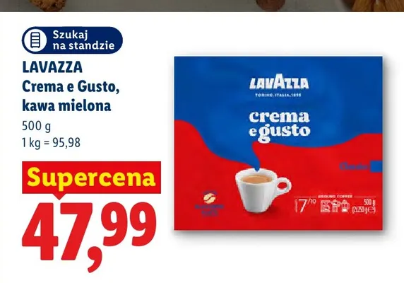 Kawa mielona Crema e Gusto Lavazza promocja w Lidl