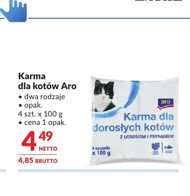 Karma dla kotów Aro 4-pak promocja w Makro