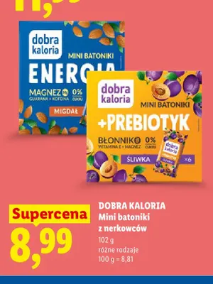 Mini batoniki z nerkowców Dobra Kaloria Energia Migdał promocja w Lidl