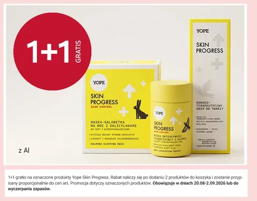 Maska-galaretka na noc Yope Skin Progress Acne Control promocja w Rossmann