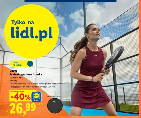 Sukienka sportowa damska CRIVIT promocja w Lidl