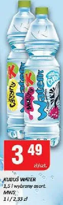 Woda Kubuś Water promocja w Chorten