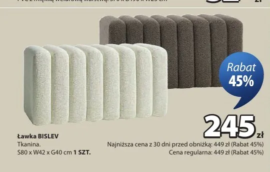 Ławka Bislev promocja w Jysk