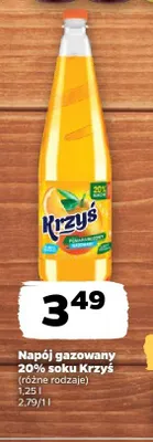 Napój gazowany 20% soku Krzyś promocja w Netto