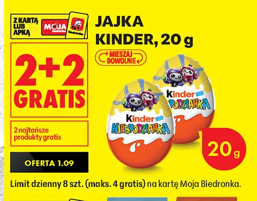 Jajko Kinder Niespodzianka promocja w Biedronka