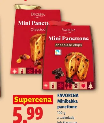 Minibabka panettone z czekoladą Favorina promocja w Lidl