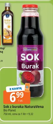 Sok z buraka NaturaVena promocja w Leclerc