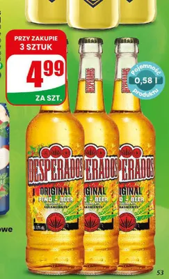 Piwo Desperados Original promocja w Dino