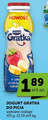 Jogurt Gratka do picia wybrane rodzaje promocja w Euro Sklep
