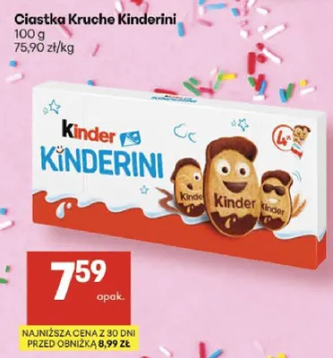 Ciastka Kruche Kinderini Kinder promocja w Delikatesy Centrum