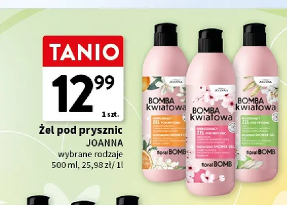 Żel pod prysznic Joanna Bomba Kwiatowa relaksujący promocja w Intermarche