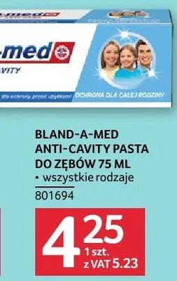 Bland-a-med anti-cavity pasta do zębów 75 ml promocja w Selgros