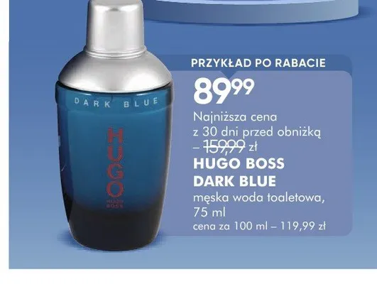 Woda toaletowa męska Hugo Boss Dark Blue promocja w Super-Pharm