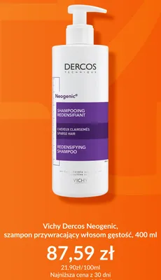 Szampon przywracający włosom gęstość Vichy Dercos Neogenic promocja w DOZ.PL