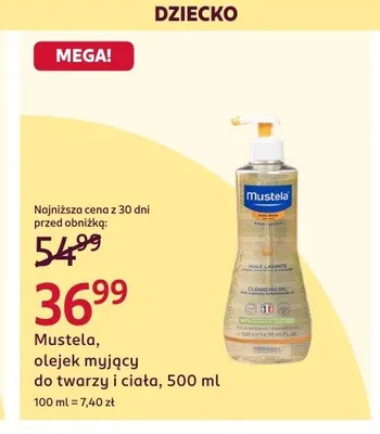 Olejek myjący do twarzy i ciała Mustela promocja w Rossmann