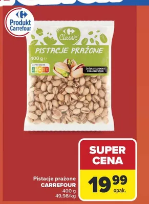 Pistacje prażone Carrefour promocja w Carrefour Market