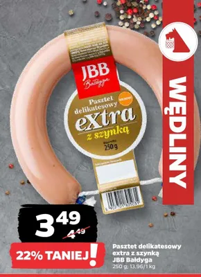 Pasztet delikatesowy extra z szynką promocja w Netto