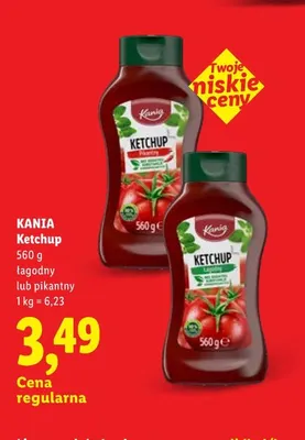 Ketchup łagodny Kania promocja w Lidl
