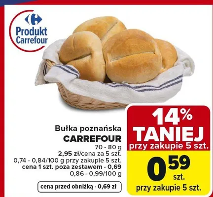 Bułka poznańska promocja w Carrefour Market