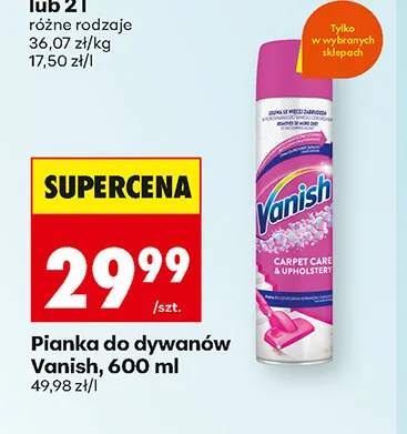Pianka do dywanów Vanish promocja w Biedronka