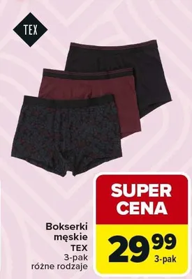 Bokserki męskie 3-pak różne rodzaje promocja w Carrefour Market