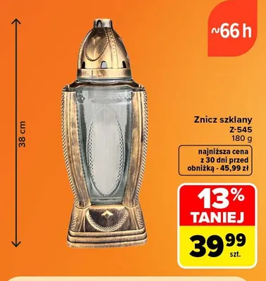 Znicz szklany Z-545 promocja w Carrefour