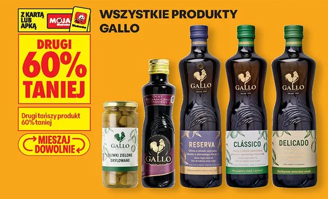 Wszystkie produkty Gallo DRUGI -60% promocja w Biedronka