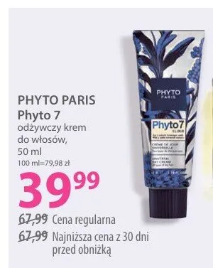 Odżywczy krem do włosów Phyto 7 Phyto Paris promocja w Hebe