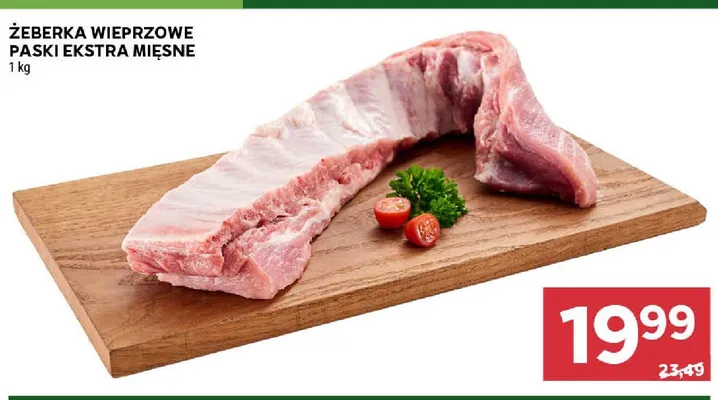 Żeberka wieprzowe paski ekstra mięsne promocja w Stokrotka