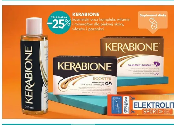 Kosmetyki oraz kompleks witamin i minerałów Kerabione promocja w Super-Pharm
