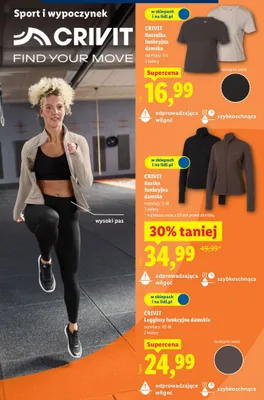 Legginsy damskie Crivit promocja w Lidl