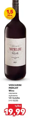 Wino czerwone wytrawne Merlot promocja w Kaufland