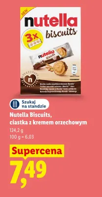 Ciastka z kremem orzechowym Nutella Biscuits promocja w Lidl