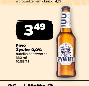 Piwo bezalkoholowe Żywiec promocja w Netto