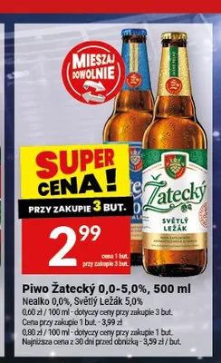 Piwo Žatecký Světlý Ležák promocja w Twój Market
