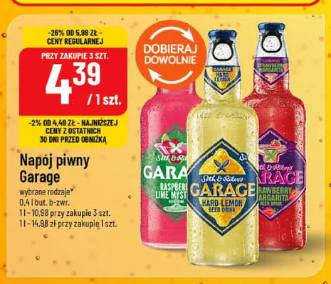 Napój piwny Garage Hard Lemon promocja w POLOmarket