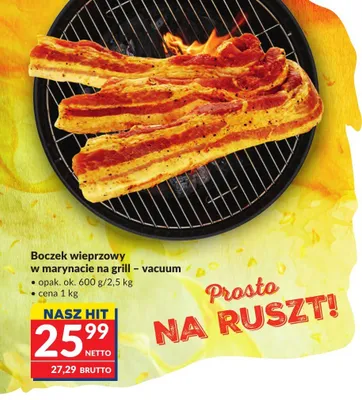Boczek wieprzowy w marynacie na grill - vacuum promocja w Makro