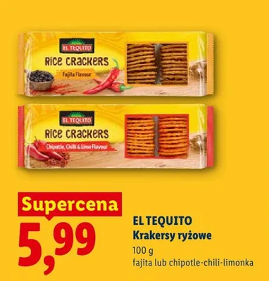 Krakersy ryżowe EL TEQUITO promocja w Lidl