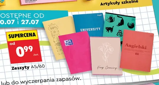 Zeszyty A5/60 Kayet promocja w Biedronka