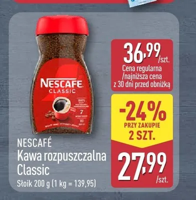 Kawa rozpuszczalna Nescafé Classic promocja w Aldi