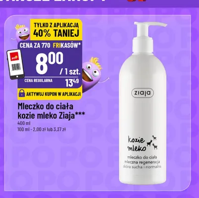 Mleczko do ciała kozie mleko Ziaja promocja w POLOmarket