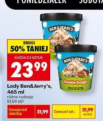 Lody Chocolate Fudge Brownie Ben & Jerry's promocja w Biedronka