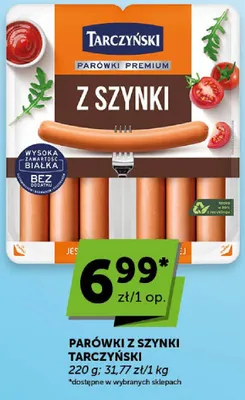 Parówki z szynki Premium Tarczyński promocja w ABC