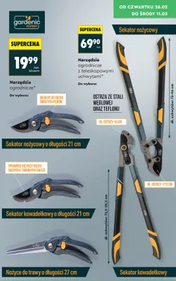 Sekator kowadełkowy o długości 21cm promocja w Biedronka